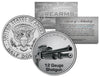 12 GAUGE SHOTGUN Firearm JFK Kennedy Half Dollar US Colorized Coin