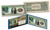 1869 George Washington Christopher Columbus Rainbow One-Dollar Banknote designed on modern $1 bill