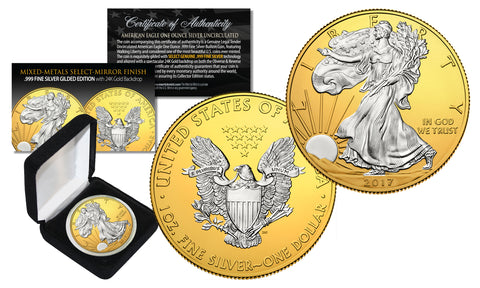 2020 Genuine 1 oz .999 Fine Silver American Eagle U.S. Coin * Full 24KT ROSE Gold plated * with Deluxe Felt Display Box