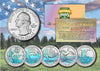 2018 America The Beautiful HOLOGRAM Quarters U.S. Parks 5-Coin Set with Capsules