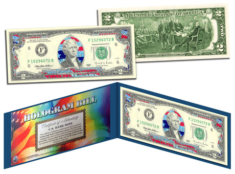 GOLD SHIMMERING STARS HOLOGRAM Legal Tender US $1 Bill Currency - Limited Edition
