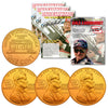 DALE EARNHARDT 1998 Nascar Daytona 500 Winner 24 Karat Gold Commemorative Lucky Penny Coin (QTY 3)
