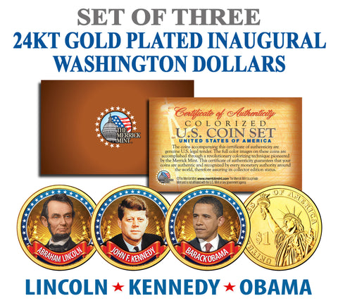 DONALD J. TRUMP Official 45th President Golden-Hue PRESIDENTIAL DOLLAR $1 U.S. Legal Tender Coin