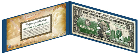 UTAH State $1 Bill - Genuine Legal Tender - U.S. One-Dollar Currency " Green "