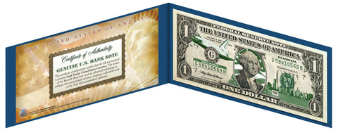 NEW JERSEY State $1 Bill - Genuine Legal Tender - U.S. One-Dollar Currency " Green "