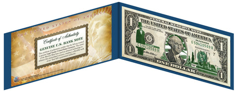 NEW YORK State $1 Bill - Genuine Legal Tender - U.S. One-Dollar Currency " Green "