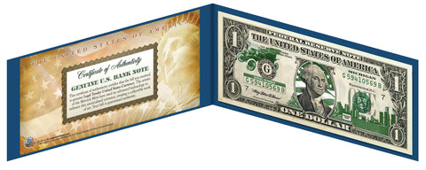 KANSAS State $1 Bill - Genuine Legal Tender - U.S. One-Dollar Currency " Green "