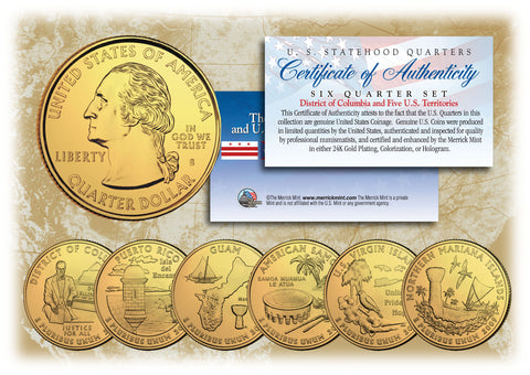 2000 New Hampshire State Quarters U.S. Mint BU Coins 24K GOLD PLATED (Quantity 10)