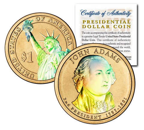 2010 ABRAHAM LINCOLN Presidential $1 Dollar US 3-Coin Set - Hologram & Colorized & 24K Gold Plated