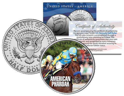 SKY BEAUTY - Triple Tiara Champion 1993 - Thoroughbred Racehorse Colorized JFK Half Dollar US Coin