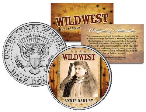 CALAMITY JANE - Wild West Series - JFK Kennedy Half Dollar U.S. Colorized Coin