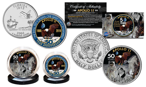 SPACE SHUTTLE COLUMBIA MISSIONS NASA Florida Statehood Quarters 28-Coin Set with BOX
