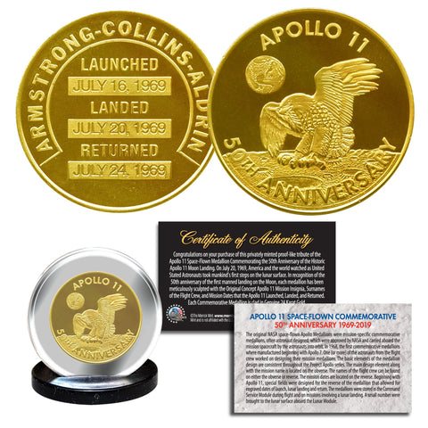 Donald Trump 2020 Keep America Great 45th President Official 24K Gold Clad Tribute Coin with Certificate, Coin Capsule and Display Stand (Lot of 10)