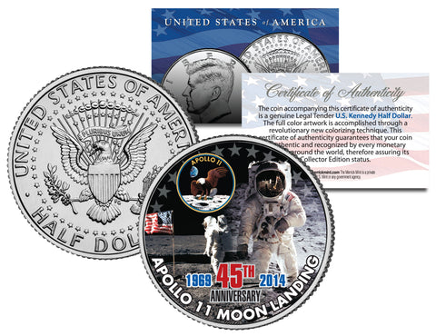 APOLLO ASTRONAUT CREWS - Colorized JFK Half Dollar U.S. 12-Coin Set - NASA Space Program
