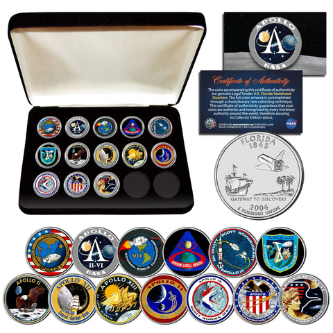 SPACE SHUTTLE ENDEAVOR MISSIONS NASA Florida Statehood Quarters 25-Coin Set with BOX