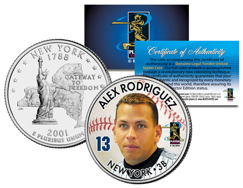 DEREK JETER 2005 American Silver Eagle Dollar 1 oz U.S. Colorized Coin Yankees - Officially Licensed