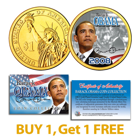 2014 Presidential $1 Dollar U.S. COLORIZED - Complete 4-Coin Set - with Capsules