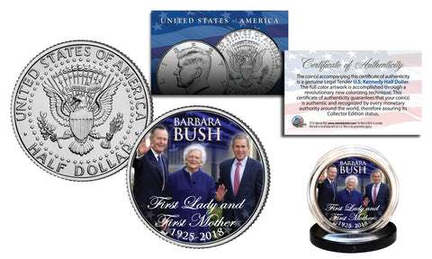 LIVING PRESIDENTS and FIRST LADIES Genuine JFK Kennedy Half Dollar 11-Coin Set with Display Box