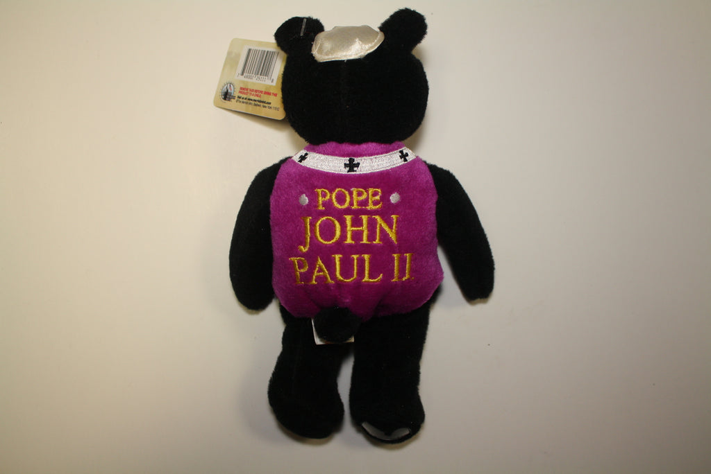 POPE JOHN PAUL II CANONIZATION Plush Black Bear & Colorized NY Quarter U.S. Coin