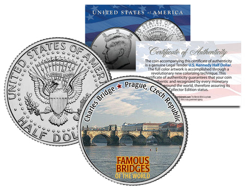 SYDNEY HARBOUR BRIDGE - Famous Bridges - Colorized JFK Half Dollar U.S. Coin Australia