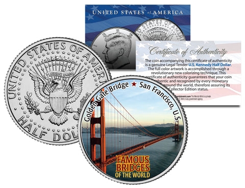 CONEY ISLAND WONDER WHEEL - Colorized JFK Kennedy Half Dollar U.S. Coin - BROOKLYN NY