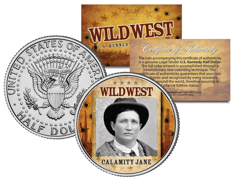 BILLY THE KID - Old West Outlaw - Gangsters JFK Kennedy Half Dollar US Colorized Coin