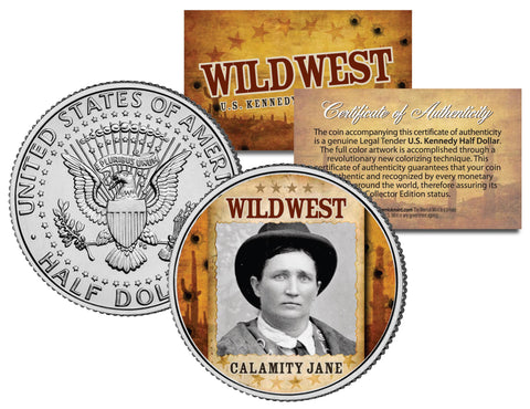 ANNIE OAKLEY - Wild West Series - JFK Kennedy Half Dollar U.S. Colorized Coin
