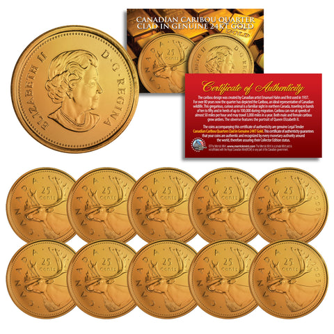 Donald Trump 2020 Keep America Great 45th President Official 24K Gold Clad Tribute Coin with Certificate, Coin Capsule and Display Stand (Lot of 5)