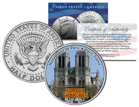 MILLAU VIADUCT - Famous Bridges - Colorized JFK Half Dollar U.S. Coin France