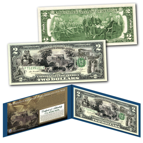 WAR OF 1812 Second War of Independence USA vs Great Britain Genuine Legal Tender U.S. $2 Bill