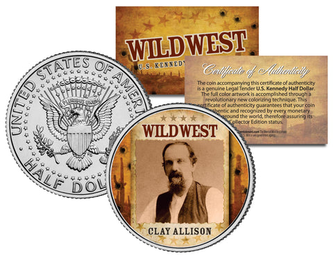 BONNIE & CLYDE - Wild West Series - JFK Kennedy Half Dollar U.S. Colorized Coin