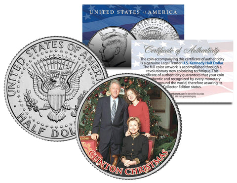 DONALD TRUMP Official XMAS JFK Half Dollar U.S. Coin in Christmas Ornament Capsule