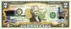 DELAWARE State/Park COLORIZED Legal Tender U.S. $2 Bill with Security Features