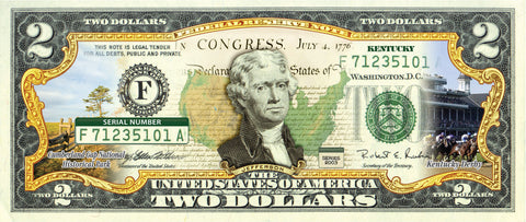 NEW JERSEY State/Park COLORIZED Legal Tender U.S. $2 Bill with Security Features