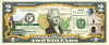 TEXAS State/Park COLORIZED Legal Tender U.S. $2 Bill with Security Features