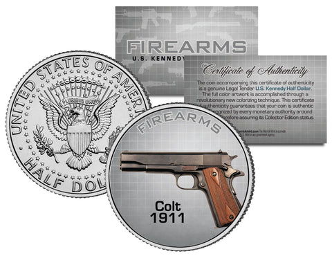 REMINGTON 700 Gun Firearm JFK Kennedy Half Dollar US Colorized Coin