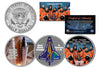 SPACE SHUTTLE COLUMBIA STS-107 - In Memoriam - Colorized JFK Half Dollar U.S. 3-Coin Set - NASA