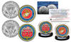 FATHERS DAY 2016 United States Armed Forces Military 2-Coin U.S. JFK Kennedy Half Dollar Set - MARINE