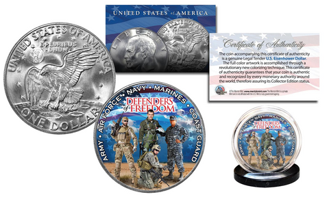 1976 Bicentennial U.S. Eisenhower IKE Dollar Colorized Liberty Bell Apollo Moon U.S. Coin (Quantity 3)