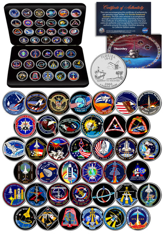 APOLLO 17 XVII SPACE MISSION Colorized 2-Coin Set U.S. Florida Quarter & JFK Half Dollar - NASA ASTRONAUTS