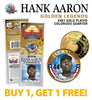 HANK AARON Golden Legends 24K Gold Plated State Quarter US Coin - BUY 1 GET 1 FREE - bogo