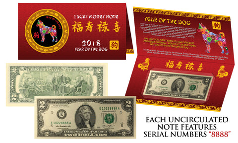 2020 CNY Chinese YEAR of the RAT Lucky Money S/N 88 U.S. $50 Bill w/ Red Folder