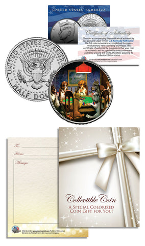 LABRADOR RETRIEVER - Dog - JFK Kennedy Half Dollar U.S. Colorized Coin - Limited Edition