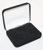 Lot of 5 Black Felt COIN DISPLAY GIFT METAL BOX for 3-Quarters or Presidential $1 or Sacagawea Dollars