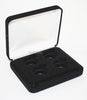 Lot of 20 Black Felt COIN GIFT METAL BOX holds 4-Quarters or Presidential $1 or Sacagawea Dollars