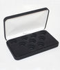 Black Felt COIN DISPLAY GIFT METAL PLUSH BOX holds 9-Quarters or Presidential $1 or Sacagawea Dollars