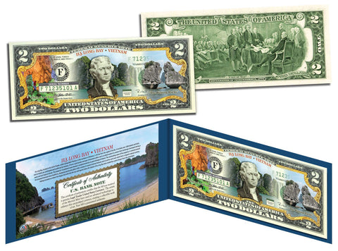 Chinese FIVE ELEMENTS Colorized $2 Bill U.S. Legal Tender Currency - Wu Xing - Yin Yang