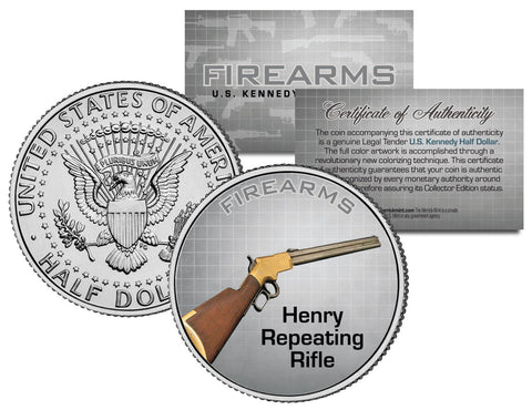 BERETTA M9 Gun Firearm JFK Kennedy Half Dollar US Colorized Coin