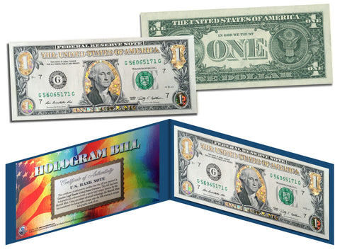 United States ARMY $2 Bill U.S. Genuine Legal Tender - GOLD LEAF Laser Line - MILITARY