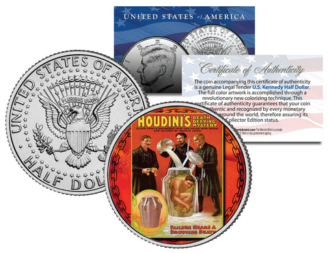 CONEY ISLAND B&B CAROUSEL - Colorized JFK Kennedy Half Dollar U.S. Coin - BROOKLYN NY